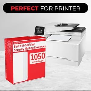 #10 Envelopes Letter Size Self Seal | 500 Business Mailing Security Peel and Sealing Envelope | 100% Tinted | no 10 White Windowless Legal Regular Plain Envelops Pack | 4-1/8 x 9-1/2 Inches | 24 LB