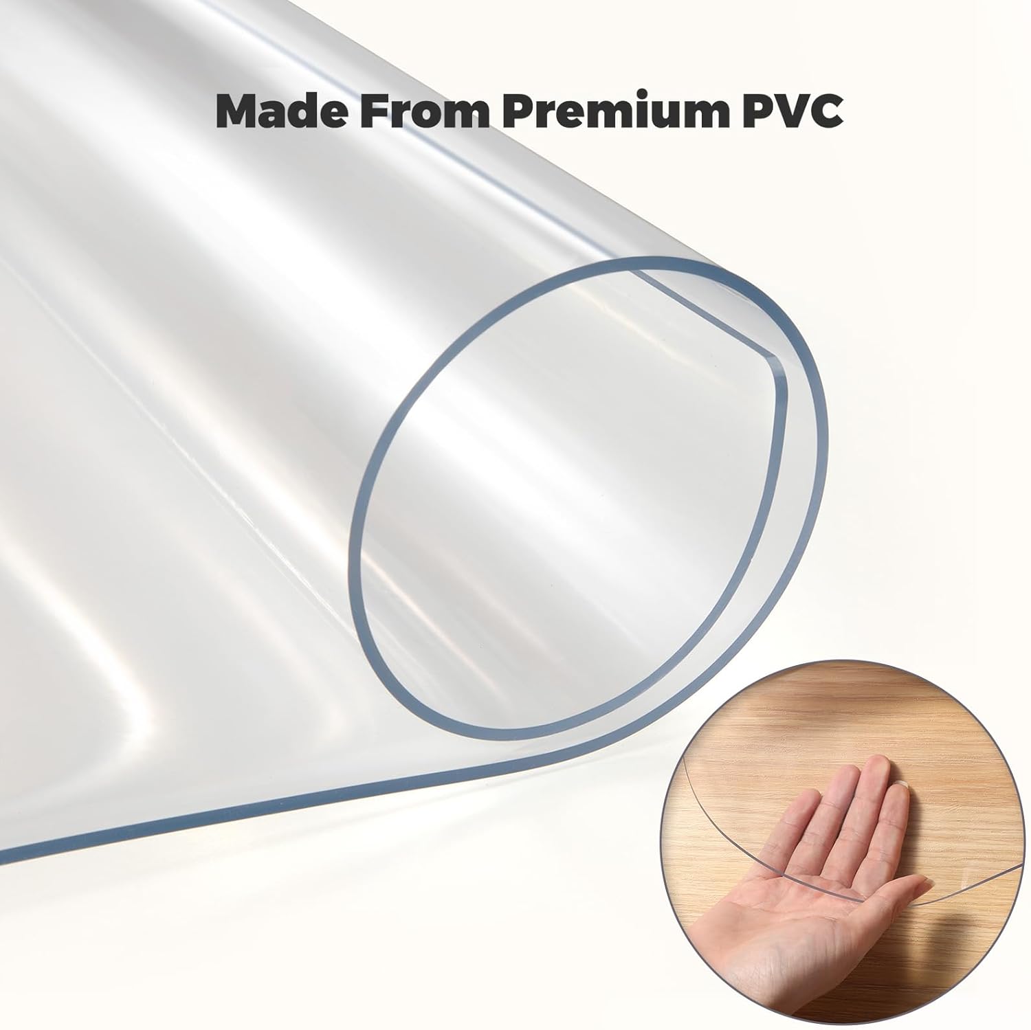 Yecaye Heavy Duty Office Chair Mat for Hardwood Floors - Clear PVC Floor Protector (36" x 48")