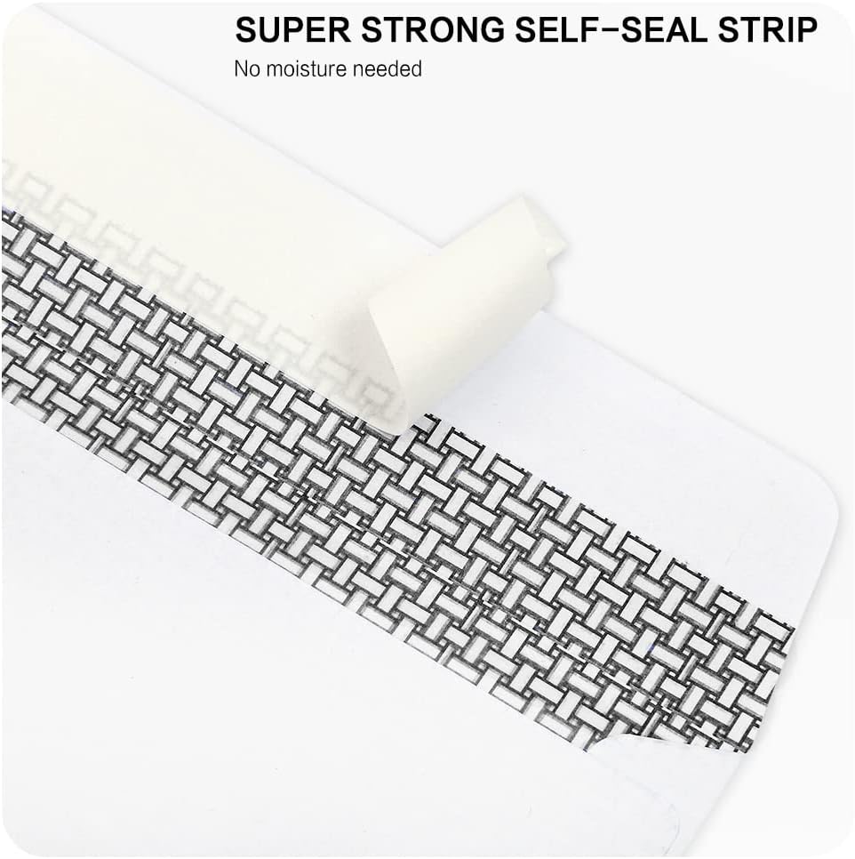 #9 Double Window Security Envelopes, HERKKA No.9 Double Window Business Envelopes Designed for Quickbooks Invoices and Business Statements - Number 9 Size 3 7/8 Inch X 8 7/8 Inch - 24 LB - 500 Pack