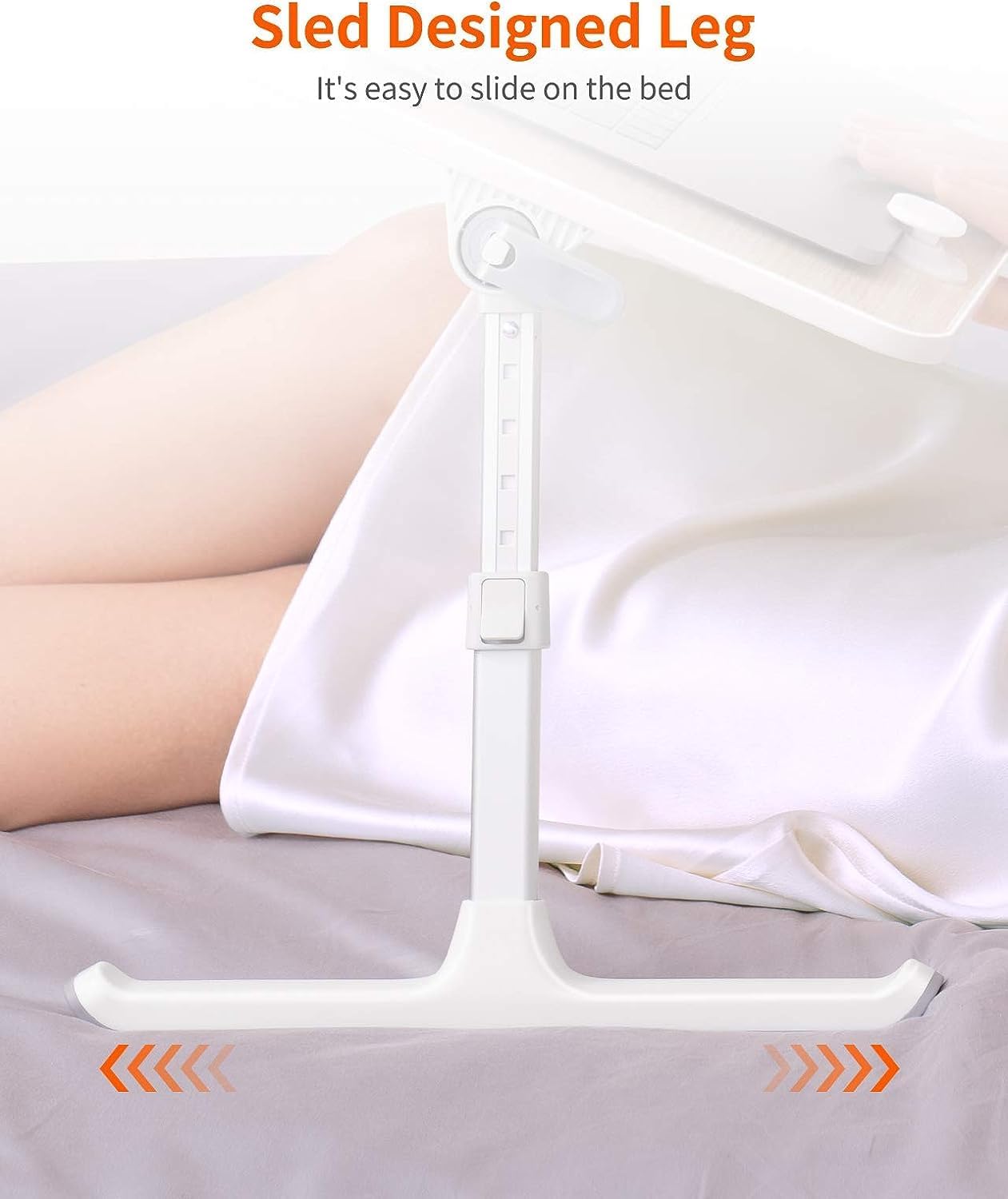 Adjustable Laptop Desk for Bed - Foldable Lap Tray for Eating & Writing, Black