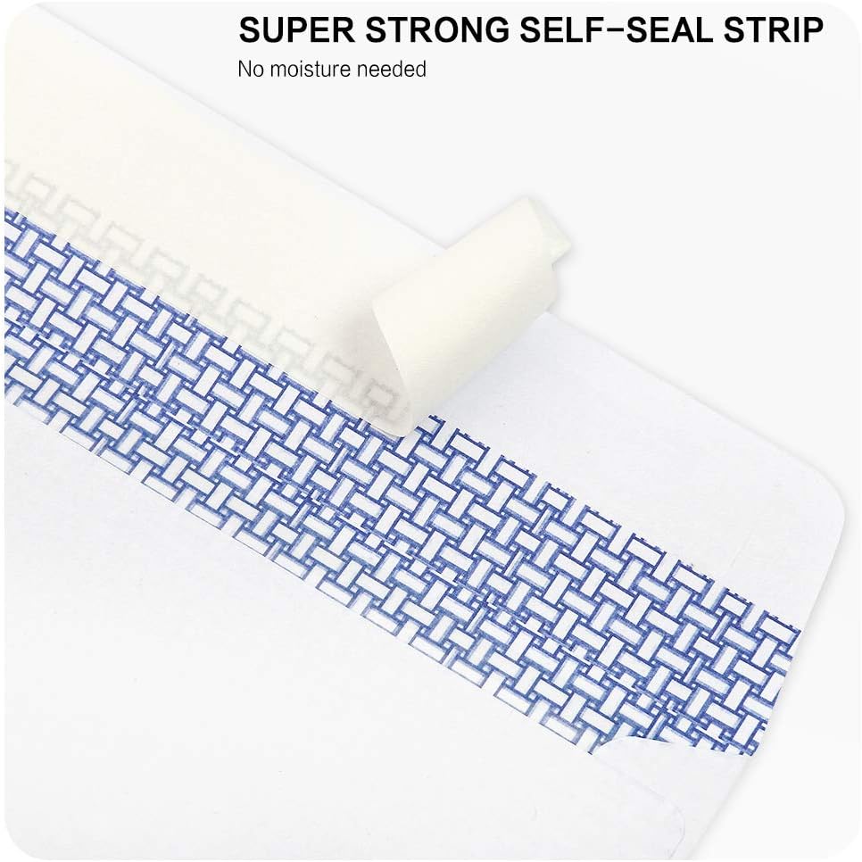 #9 Double Window Security Envelopes, HERKKA No.9 Double Window Business Envelopes Designed for Quickbooks Invoices and Business Statements - Number 9 Size 3 7/8 Inch X 8 7/8 Inch - 24 LB - 500 Pack