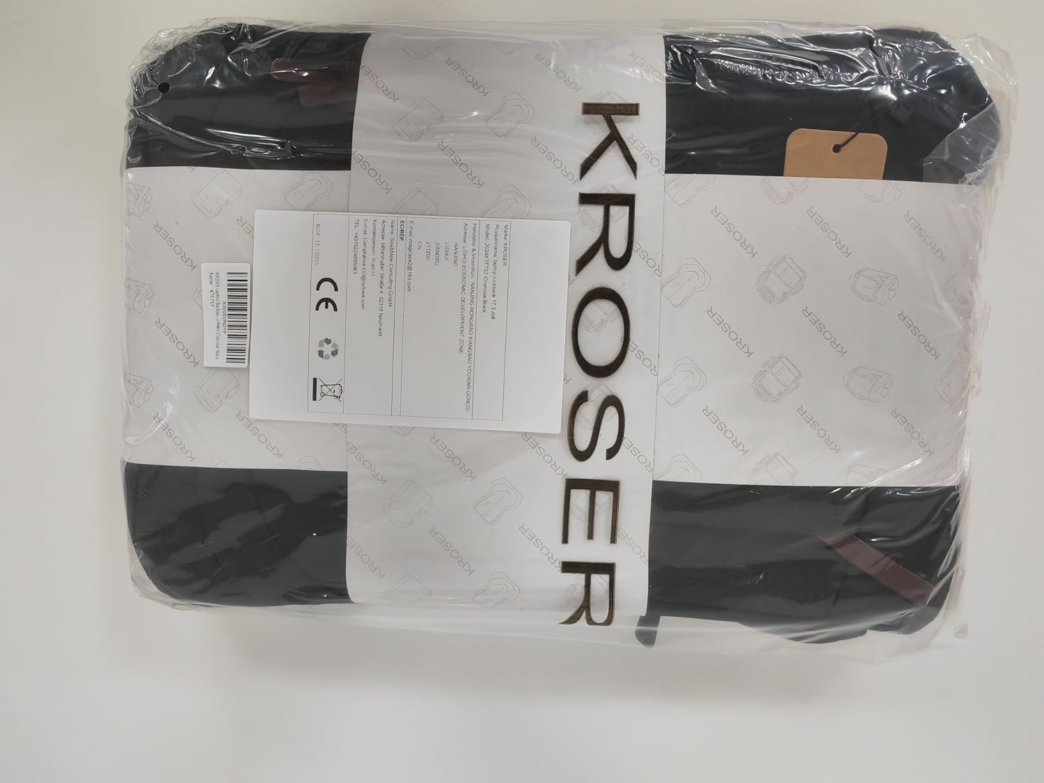 Large KROSER Laptop Backpack for 17.3" Laptops - USB Charging, Water-Repellent Travel Bag for Business & College - Charcoal Black