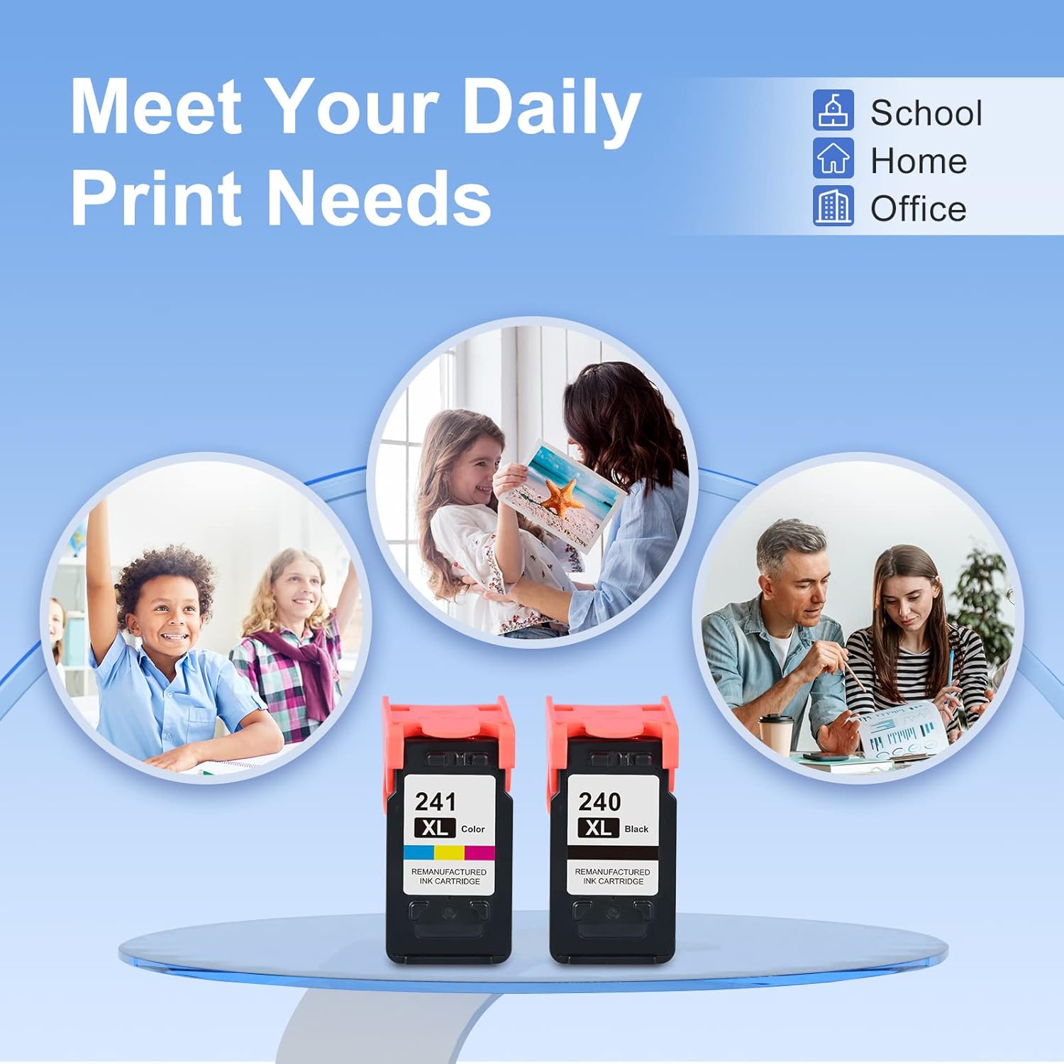 Canon PG-240 XL & CL-241 XL Ink Cartridges Combo Pack - 1 Black & 1 Tri-Color for PIXMA MG3620, TS5120, MG3520, MX472