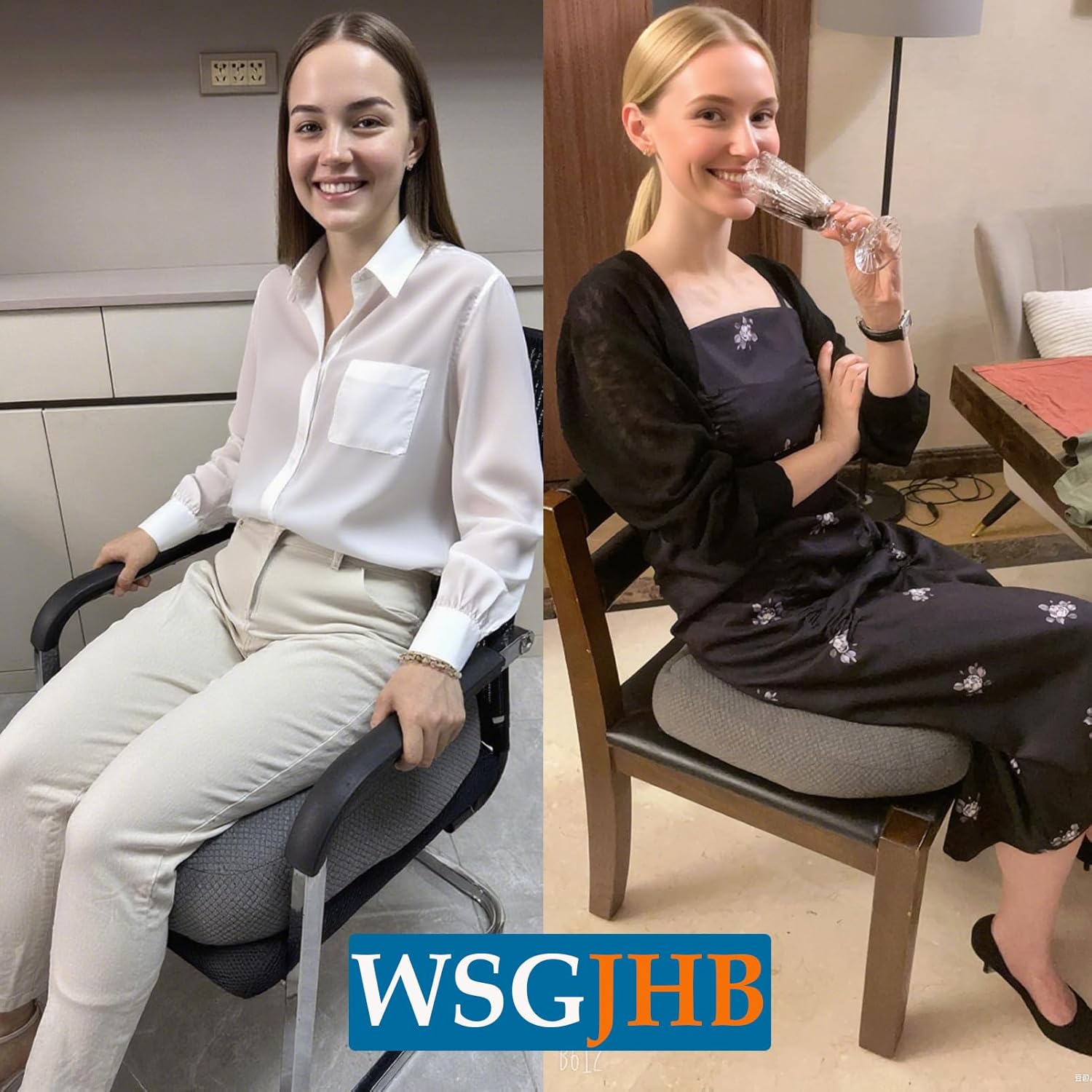 Portable Car Booster Seat Cushion - Breathable Mesh for Enhanced Comfort & Visibility - Ideal for Office & Home, Black