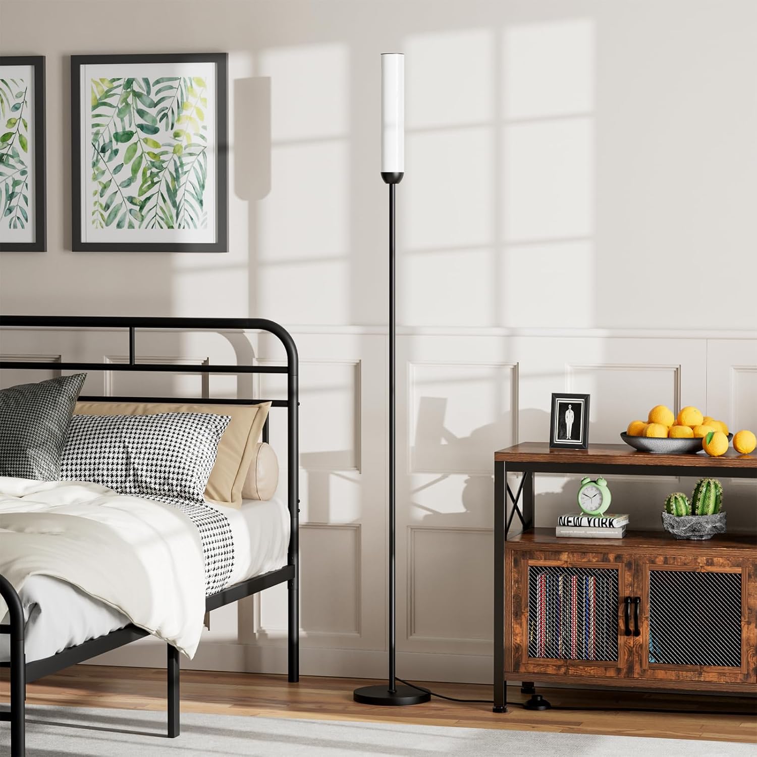 65" LED Floor Lamp with Remote & Foot Switch - Adjustable 3000K-6500K Colors, 5%-100% Brightness