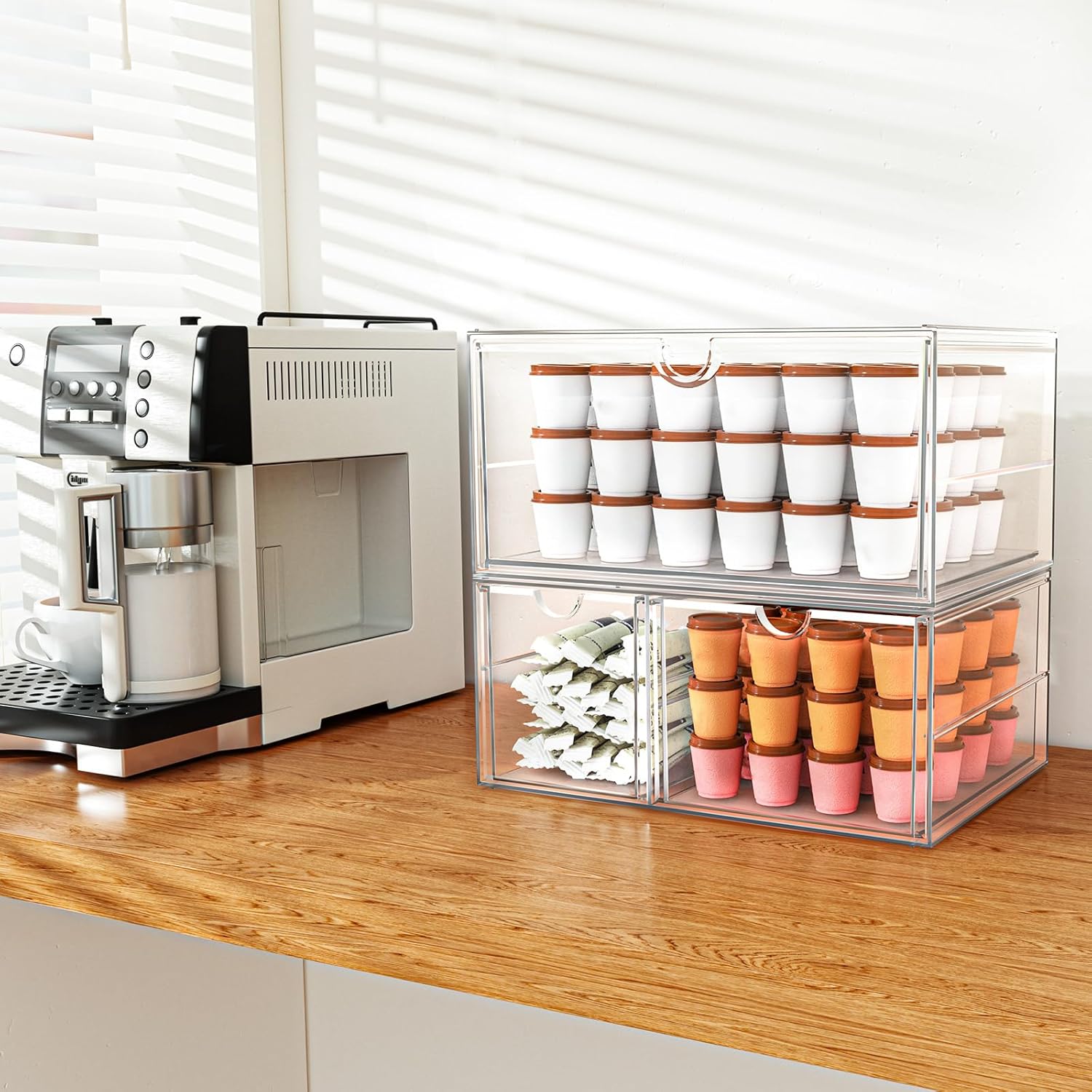 13-Drawer Acrylic Makeup Organizer Set - Versatile Bathroom & Desk Storage Solution