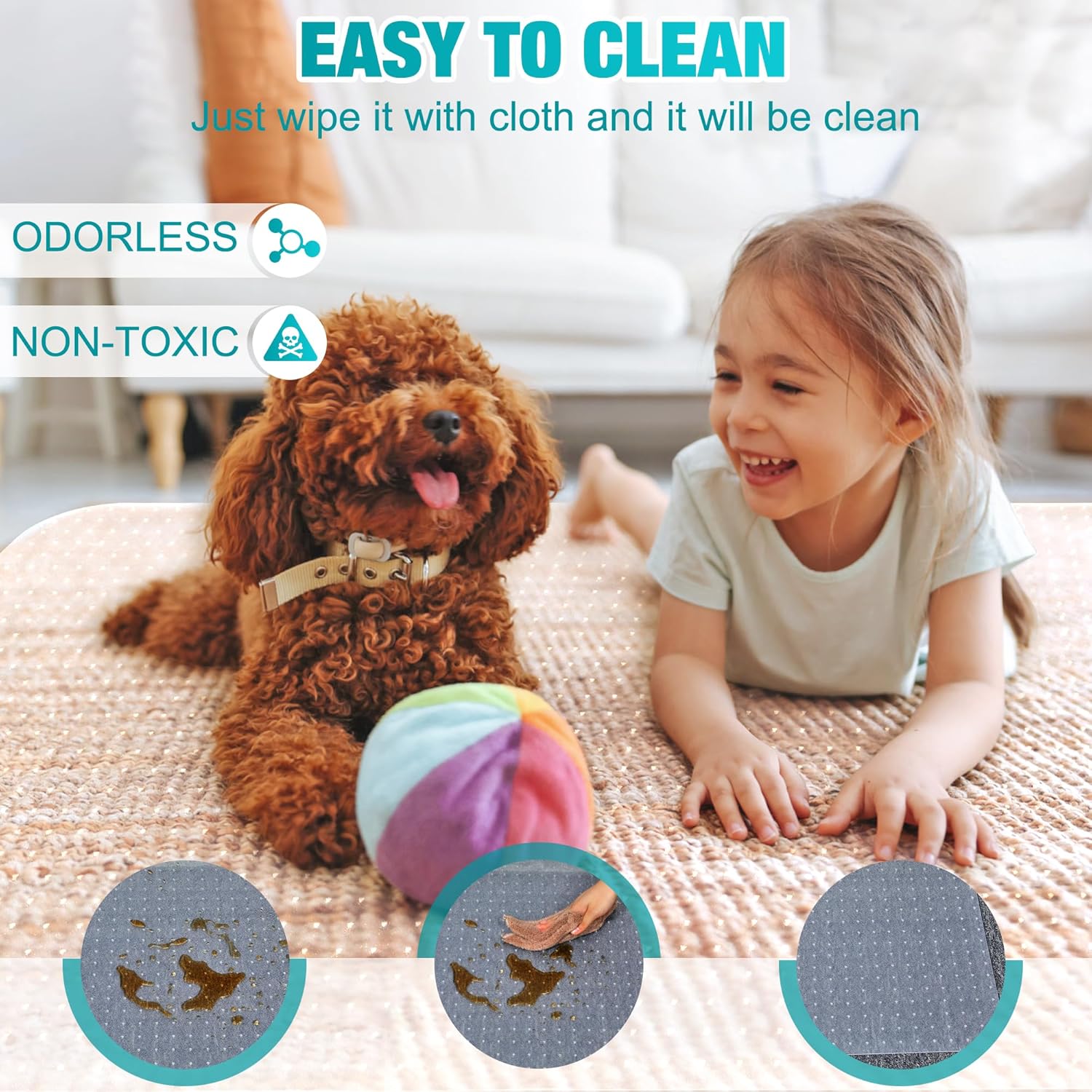 Clear Office Chair Mat for Low Carpets - Thick, Sturdy Protector (30'' x 48'')