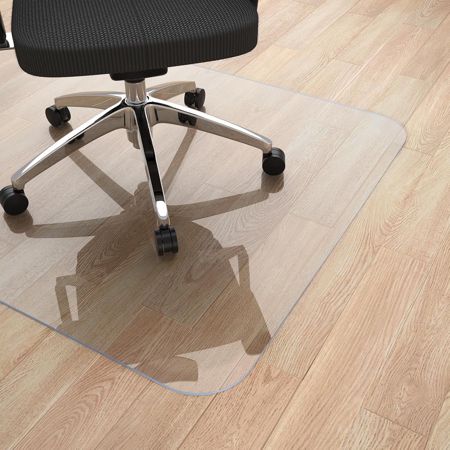 Yecaye Heavy Duty Office Chair Mat for Hardwood Floors - Clear PVC Floor Protector (36" x 48")
