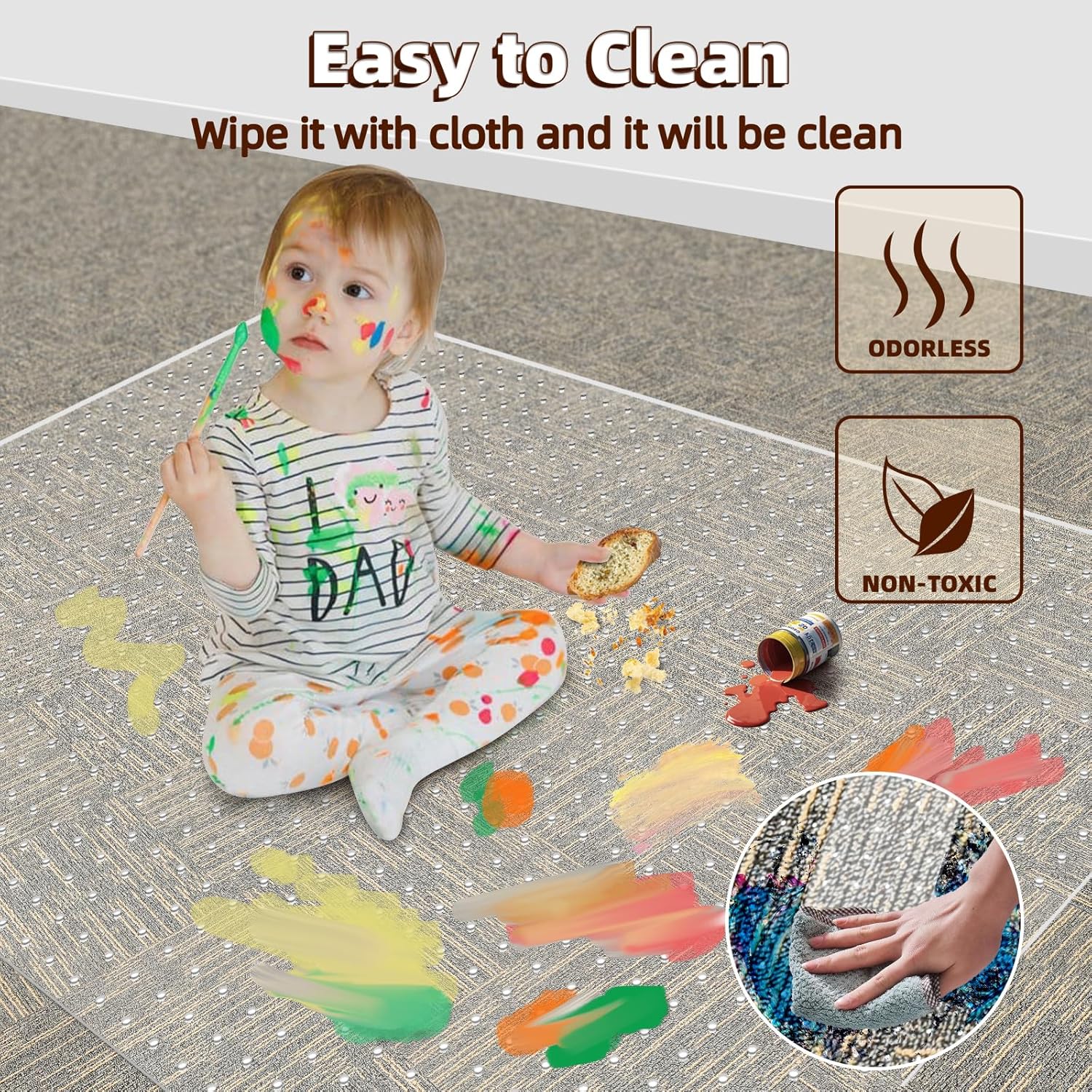 Heavy Duty Office Chair Mat 36" x 48" - Clear Plastic Desk Mat for Carpet & Hard Floors