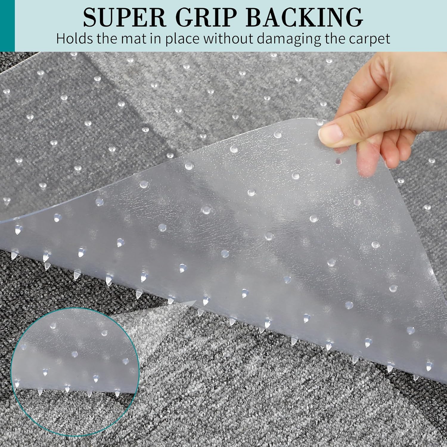 Clear Office Chair Mat for Low Carpets - Thick, Sturdy Protector (30'' x 48'')